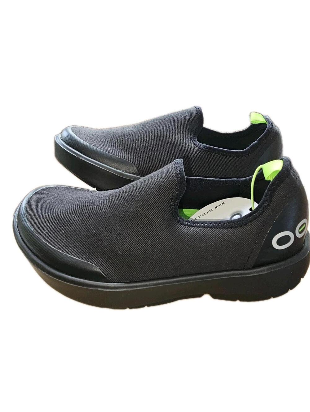 OOFOS OOmg Eezee Women’s Size 5 US Black Slip-On Recovery Shoes NIB Comfort Foam